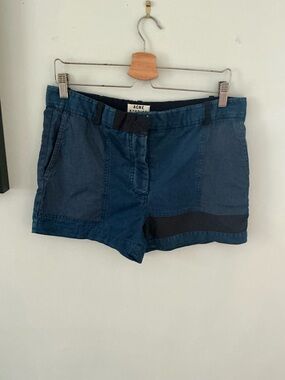 Acne Studios Bonnie Patch Two-Tone Navy Patchwork Denim Shorts